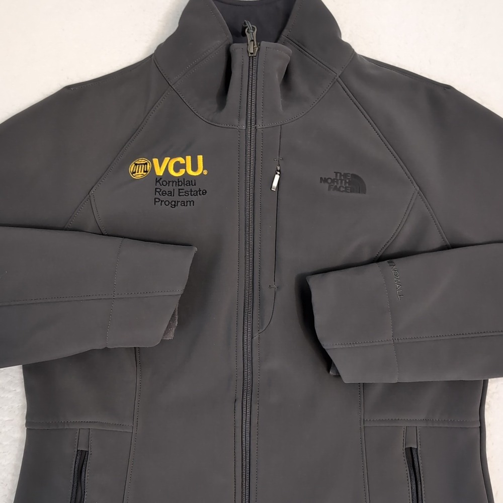 The North Face TNF Stretch Jacket WindWall Full Zip VCU Logo Womens M Zip Pocket